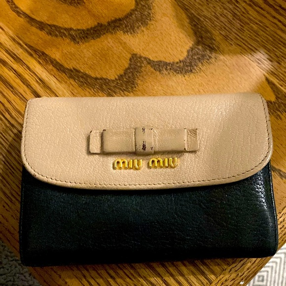 Miu Miu Prada Pink and Black Wallet - Picture 1 of 11